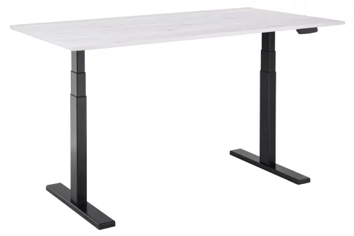 Стіл комп'ютерний 2E CE150WWHITE-MOTORIZED, регулювання висоти, електропривід 220В, 62/128x150х75cм, Wood White