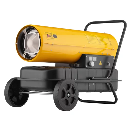 Теплова гармата дизель/гас 2E PowerHeat D30, прямого нагріву, 30кВт, 380м2, 750м3/год, колеса, IPX4, жовтий, 19.2кг