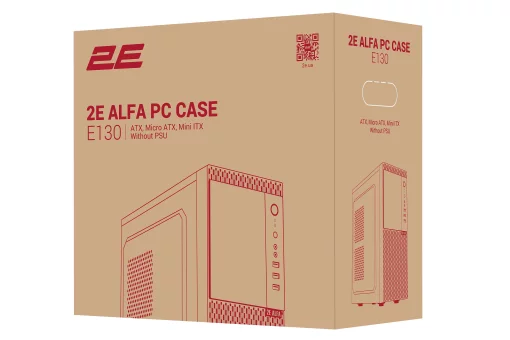 Корпус 2E Alfa E130 без БЖ 2xUSB3.0, 1xUSB2.0, 1x80мм, VGA 320мм, ATX, чорний
