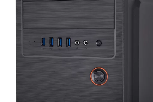 Корпус 2E Alfa E1802 без БЖ 4xUSB3.0, VGA 320мм, ATX, чорний