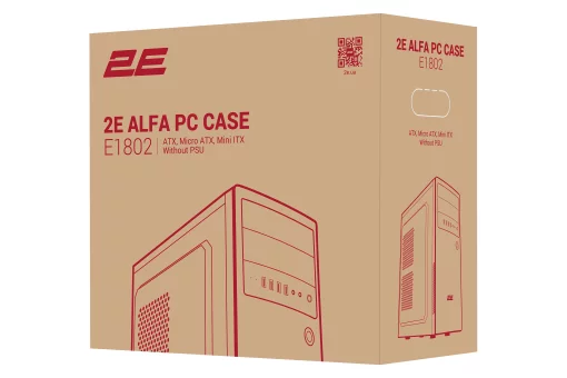 Корпус 2E Alfa E1802 без БЖ 4xUSB3.0, VGA 320мм, ATX, чорний