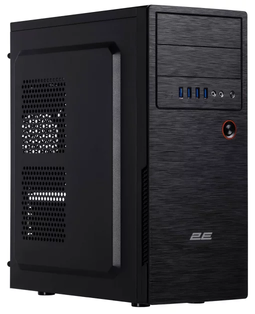 Корпус 2E Alfa E1802 без БЖ 4xUSB3.0, VGA 320мм, ATX, чорний