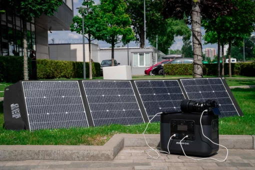 Портативна сонячна панель 2E, DC 200 Вт, USB-С 45 Вт, USB-A 24 Вт