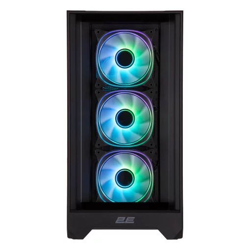 Корпус 2E GAMING Dominator Pro G2302B, без БЖ 2xUSB3.0, 1xUSBType-C, 4x120мм ARGB, VGA 380мм, LCS ready, контролер з пультом, TG Side Panel, TG/Mesh Front panel, ATX, чорний