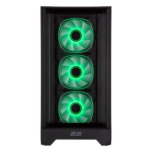 Корпус 2E GAMING Dominator Pro G2302B, без БЖ 2xUSB3.0, 1xUSBType-C, 4x120мм ARGB, VGA 380мм, LCS ready, контролер з пультом, TG Side Panel, TG/Mesh Front panel, ATX, чорний