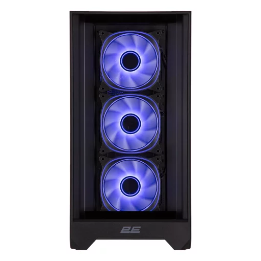Корпус 2E GAMING Dominator Pro G2302B, без БЖ 2xUSB3.0, 1xUSBType-C, 4x120мм ARGB, VGA 380мм, LCS ready, контролер з пультом, TG Side Panel, TG/Mesh Front panel, ATX, чорний