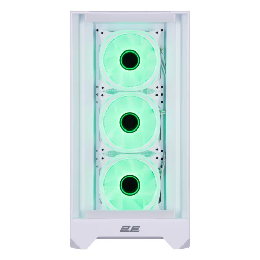 Корпус 2E GAMING Dominator Pro G2302W, без БЖ 2xUSB3.0, 1xUSBType-C, 4x120мм ARGB, VGA 380мм, LCS ready, контролер з пультом, TG Side Panel, TG/Mesh Front panel, ATX, білий