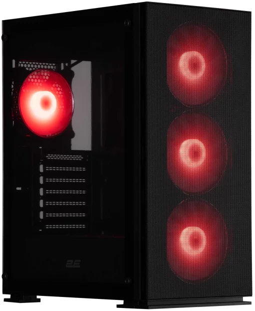 Корпус 2E GAMING Virtus Neo G3301N без БЖ 2xUSB3.0, 1xUSB2.0, 3x140мм ARGB, 1x120мм ARGB,  VGA 340мм, LCS ready, контролер з пультом, TG Side Panel, ATX, чорний