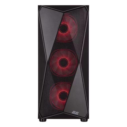 Корпус 2E GAMING Aruba G3313B, без БЖ 1xUSB3.0, 2xUSB2.0, 5x120мм ARGB, VGA 300мм, LCS ready, HUB, TG Side Panel, ATX, чорний