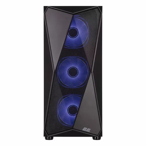 Корпус 2E GAMING Aruba G3313B, без БЖ 1xUSB3.0, 2xUSB2.0, 5x120мм ARGB, VGA 300мм, LCS ready, HUB, TG Side Panel, ATX, чорний