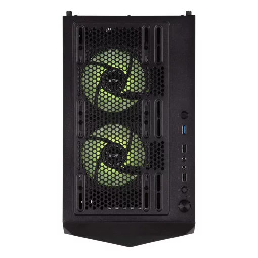 Корпус 2E GAMING Aruba G3313B, без БЖ 1xUSB3.0, 2xUSB2.0, 5x120мм ARGB, VGA 300мм, LCS ready, HUB, TG Side Panel, ATX, чорний