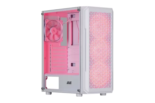 Корпус 2E GAMING Hexagon G338W без БЖ 2xUSB3.0, 1xUSBType-C, 3x120мм ARGB, 1x120мм, VGA 330мм, LCS ready, HUB, TG Side Panel, ATX, білий