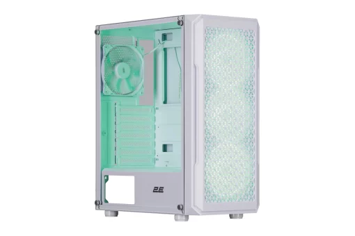 Корпус 2E GAMING Hexagon G338W без БЖ 2xUSB3.0, 1xUSBType-C, 3x120мм ARGB, 1x120мм, VGA 330мм, LCS ready, HUB, TG Side Panel, ATX, білий