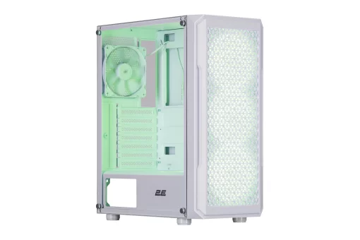 Корпус 2E GAMING Hexagon G338W без БЖ 2xUSB3.0, 1xUSBType-C, 3x120мм ARGB, 1x120мм, VGA 330мм, LCS ready, HUB, TG Side Panel, ATX, білий