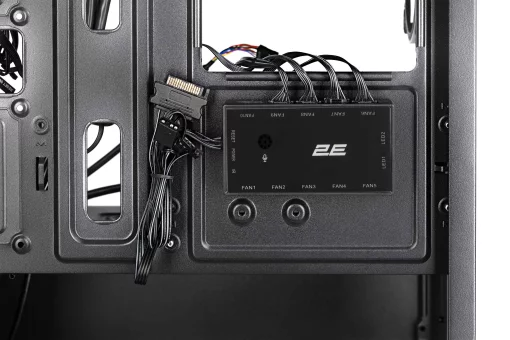 Корпус 2E GAMING Calleo GB700 без БЖ 2xUSB3.0, 1xUSB2.0, 4x120мм ARGB, VGA 320мм, LCS ready, контролер з пультом, TG Side Window, mATX, чорний