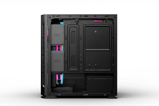 Корпус 2E GAMING Calleo GB700 без БЖ 2xUSB3.0, 1xUSB2.0, 4x120мм ARGB, VGA 320мм, LCS ready, контролер з пультом, TG Side Window, mATX, чорний