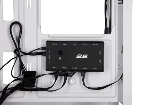 Корпус 2E GAMING Calleo GB700W без БЖ, 2xUSB3.0, 1xUSB2.0, 4x120мм ARGB, VGA 320мм, LCS ready, контролер з пультом, TG Side Window, mATX, білий