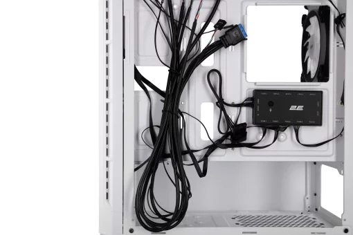 Корпус 2E GAMING Calleo GB700W без БЖ, 2xUSB3.0, 1xUSB2.0, 4x120мм ARGB, VGA 320мм, LCS ready, контролер з пультом, TG Side Window, mATX, білий