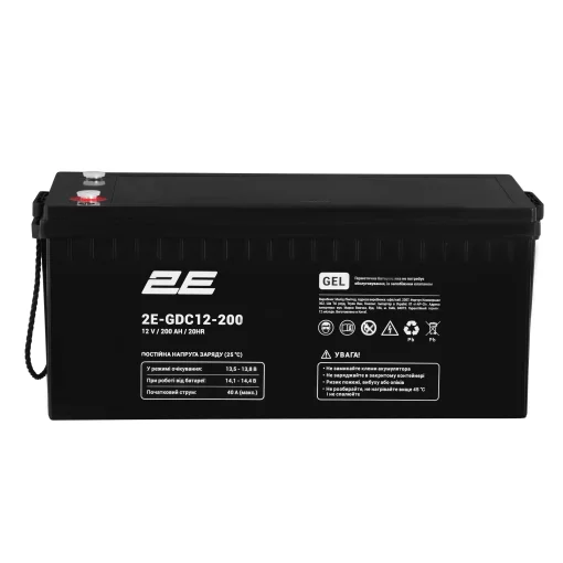 Акумуляторна батарея 2E GDC, 12В, 200А•год, GEL