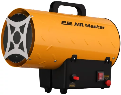 Теплова гармата газова 2E PowerHeat G15, 15кВт, 150м2, 420м3/год, IPX4, жовтий, 3.8кг