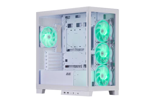 Корпус 2E GAMING Fantom GK701W без БЖ 2xUSB3.0, 1xUSBType-C, 4x120мм ARGB, VGA 400мм, LCS ready, контролер з пультом, TG Side/Front Panel, mATX, білий