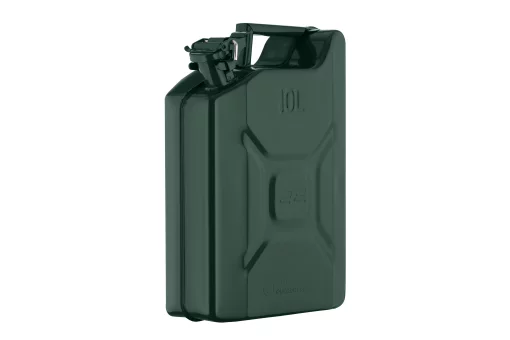 Каністра 2E паливна вертикальна 10л метал 0.8мм, 2.3кг, зелений