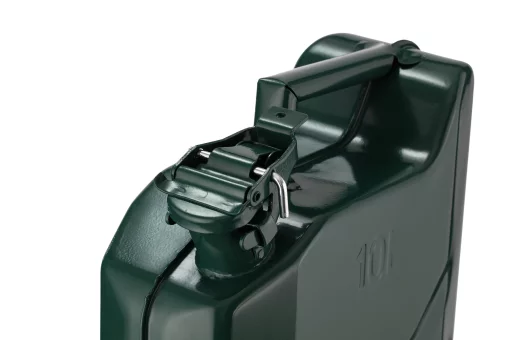 Каністра 2E паливна вертикальна 10л метал 0.8мм, 2.3кг, зелений