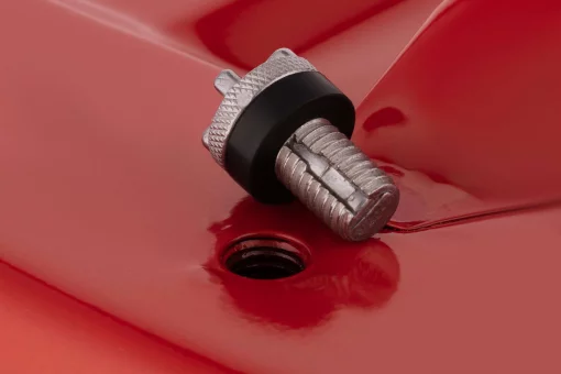 Каністра 2E паливна горизонтальна 5л метал 0.6мм, 1.5кг, червоний