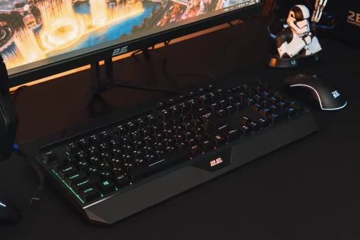 Клавіатура мембранна 2E GAMING KG315 110key, USB-A, EN/UA, RGB, чорний