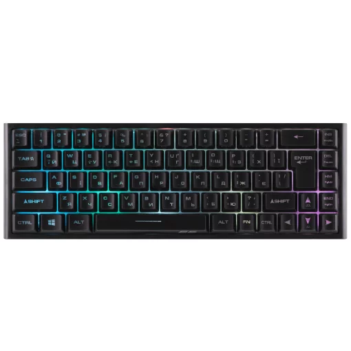 Клавіатура мембранна 2E GAMING KG360 68key, USB-A/WL, EN/UA/RU, RGB, чорний