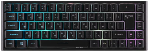 Клавіатура мембранна 2E GAMING KG360 68key, USB-A/WL, EN/UA/RU, RGB, чорний