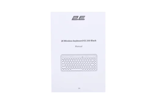 Клавіатура мембранна 2E KS250 84key, WL/BT, EN/UK, чорно-сірий