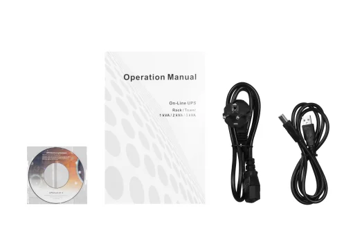 Джерело безперебійного живлення 2E OD2000RT, 2000VA/1800W, RT2U, LCD, USB, 3xSchuko