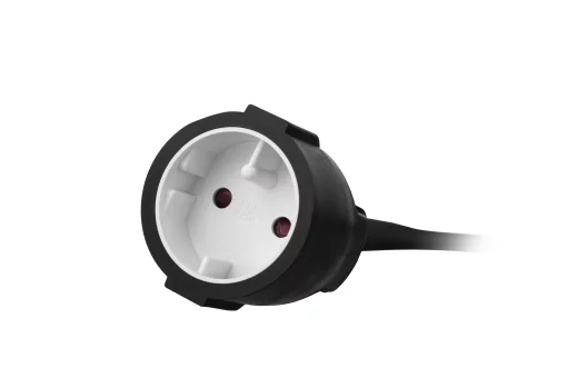 Подовжувач мережевий 2E 1хТип C, 2х1мм кв, 10A, 10м, чорний