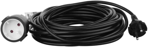 Подовжувач мережевий 2E 1хТип C, 2х1мм кв, 10A, 10м, чорний