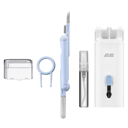 Очисний набір 2E для оргтехніки 7в1, біло-блакитний