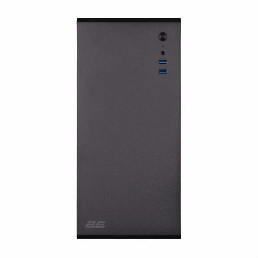 Корпус 2E Credo V200B-400 з БЖ 2E ATX400, 2xUSB3.0, 1x80мм, VGA 250мм, mATX, чорний