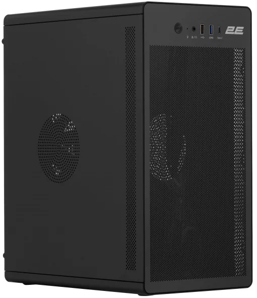 Корпус 2E Credo V285B-400 з БЖ 2E ATX400, 1xUSB3.0, 1х USB 2.0, 1xUSB Type-C, 1x120мм, VGA 300мм, mATX, чорний