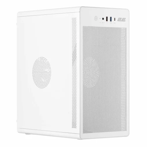Корпус 2E Credo V285W без БЖ, 1xUSB3.0, 1х USB 2.0, 1xUSB Type-C, 1x120мм, VGA 300мм, mATX, білий