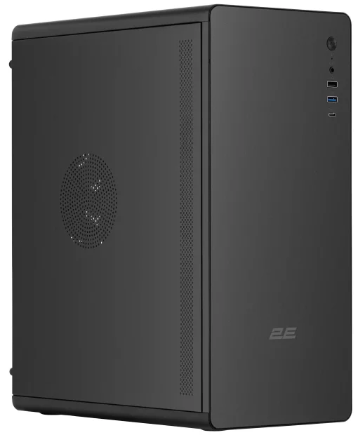Корпус 2E Credo V500B-400 з БЖ 2E ATX400, 1xUSB3.0, 1х USB 2.0, 1xUSB Type-C, 1x120мм, VGA 310мм, ATX, чорний