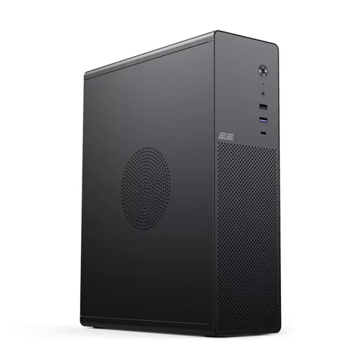 Корпус 2E Credo Slim V90B-400 з БЖ 2E ATX400, 1xUSB3.0, 1х USB 2.0, 1xUSB Type-C, 2x90мм, VGA 390мм, mATX, чорний