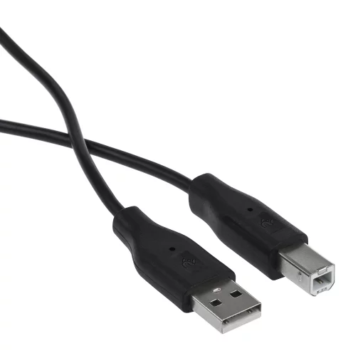Кабель USB-A > USB-B (AM/BM) синхронізації 2E 1.8м, чорний
