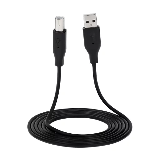 Кабель USB-A > USB-B (AM/BM) синхронізації 2E 1.8м, чорний