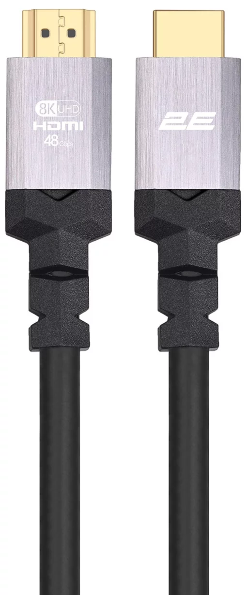 Кабель HDMI (M/M) 2Е 1.8м, 2.1, 4K/120Hz, 8K/60Hz 48Gbps, Ultra High Speed, чорний