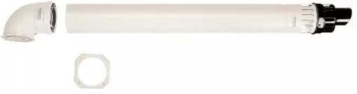 Коаксіальний горизонтальний комплект Immergas 3.024598  (для конденс. котлів): коліно 90° + подовжувач 1000 мм, діаметр 60/100 мм