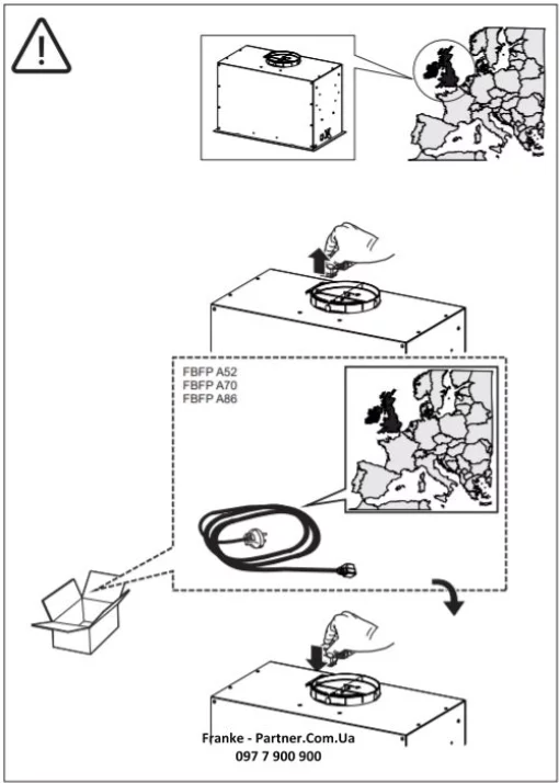 Витяжка Franke вбудовувана 70см, 1120м.куб/год, Box Flush Evo FBFE XS A70, нерж