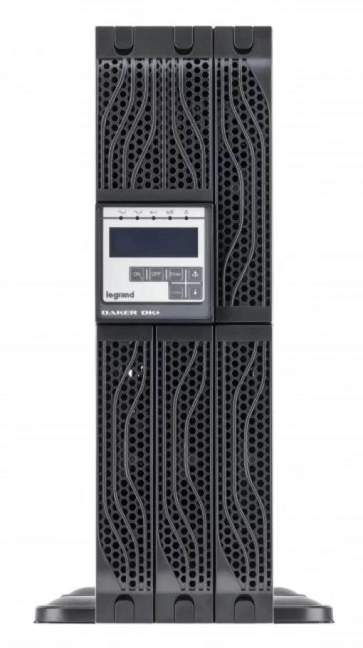 Джерело безперебійного живлення Legrand Daker DK Plus, 10000VA/9000W, RT3U, LCD, RS232, USB, EPO, без батарей, 3ф/1ф, Terminal
