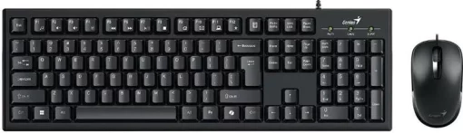Комплект клавіатура та миша Genius KM-100SE, AI, EN/UKR, чорний