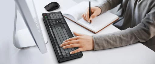 Комплект клавіатура та миша Genius KM-8200, WL, EN/UKR, чорний