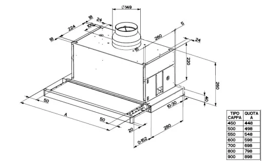 Витяжка Faber телескопічна, 90см, 1069м.куб/год, Maxima Ng Eco Ev8 X A90, нерж